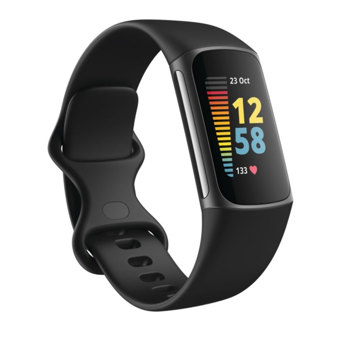 Fitbit Versa 5 Smart Fitness Watch - Black/Graphite - Pristine