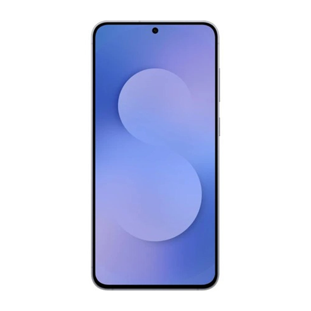 Samsung Galaxy S25 FE 256GB Navy on wireless charger pad indicating fast charging

