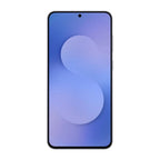 Samsung Galaxy S25 FE 256GB Navy on wireless charger pad indicating fast charging

