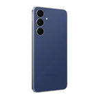 Samsung Galaxy S25 FE 256GB Navy held outdoors to illustrate comfortable one-hand grip

