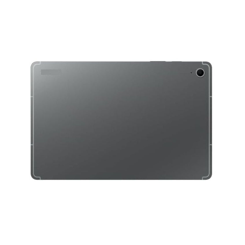 Samsung Galaxy Tab S10 FE+ Gray back and side view highlighting aluminum frame

