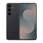 Samsung Galaxy S25 FE 5G in Jet Black displayed front and back