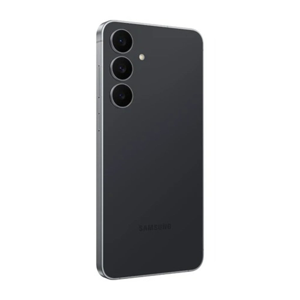 Close-up of Samsung Galaxy S25 FE rear camera system in Jet Black