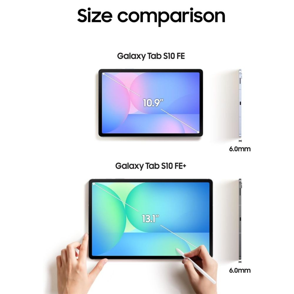 Galaxy Tab S10 FE+ being used outdoors, demonstrating Vision Booster brightness for clear visibility.