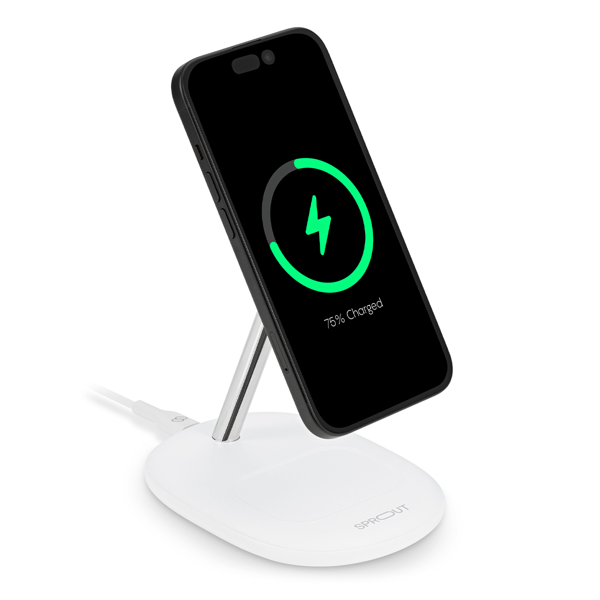 Sprout Qi2 Magnetic 2-in-1 Wireless Charger White ( AU Version ) Box Damage Sprout