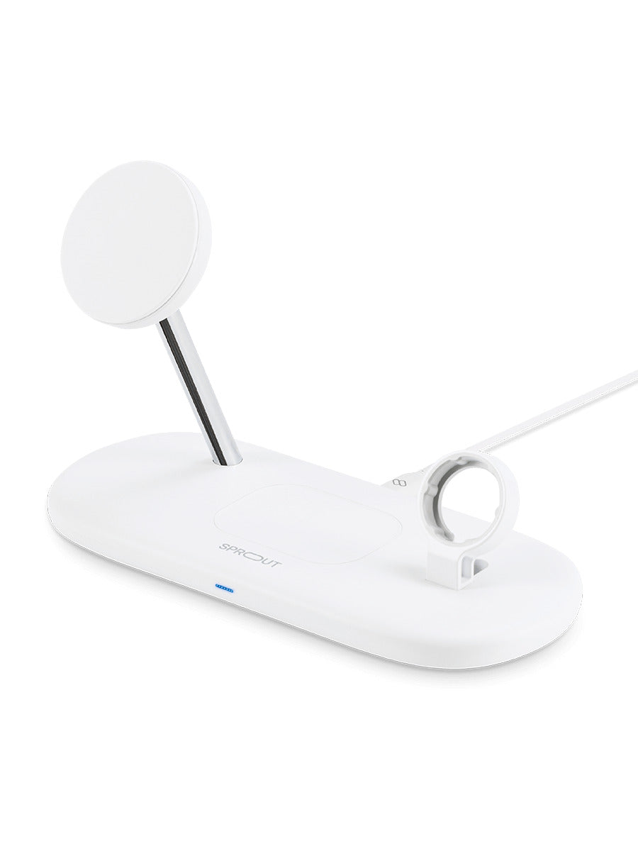 Sprout Qi2 Magnetic 3-in-1 Wireless Charger – Fast Charging Stand for iPhone, Apple Watch & AirPods - (AU Version)
