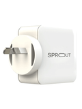 Sprout 65W GaN Power Adapter – White – 3-Port Fast Charger - (AU Version) Box Damage
