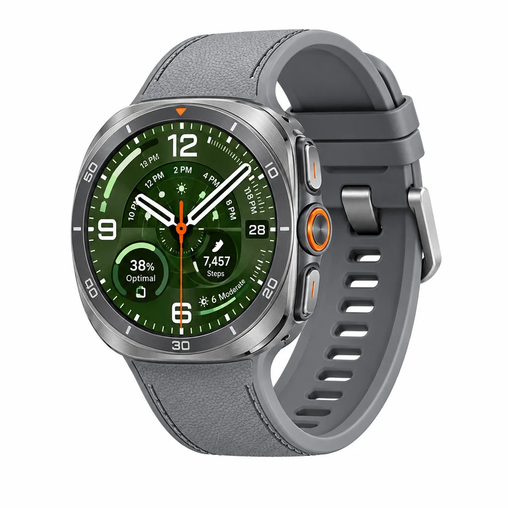 Samsung Galaxy Watch Ultra2 47mm LTE - Titanium Silver ,Titanium Grey - Multiple Band Options - Titanium Silver / PeakForm Band - Grey