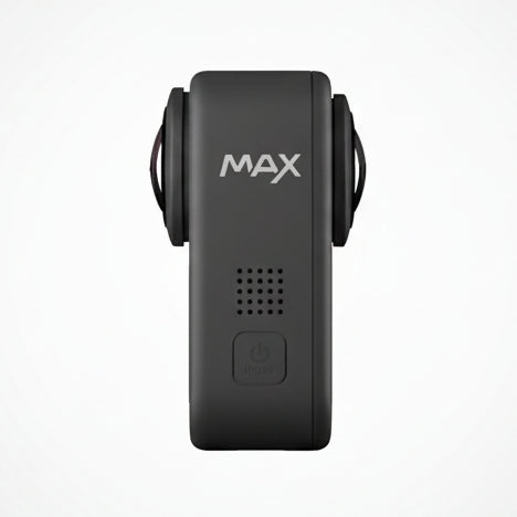GoPro MAX 360 Action Camera Black touchscreen interface showing shooting modes and settings

