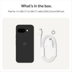 Google Pixel 9a on desk next to laptop and notebook to present a minimalist workspace.
