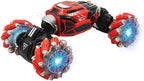 GW124 Hand Gesture Control RC Double-Sided Twist Stunt Red Car