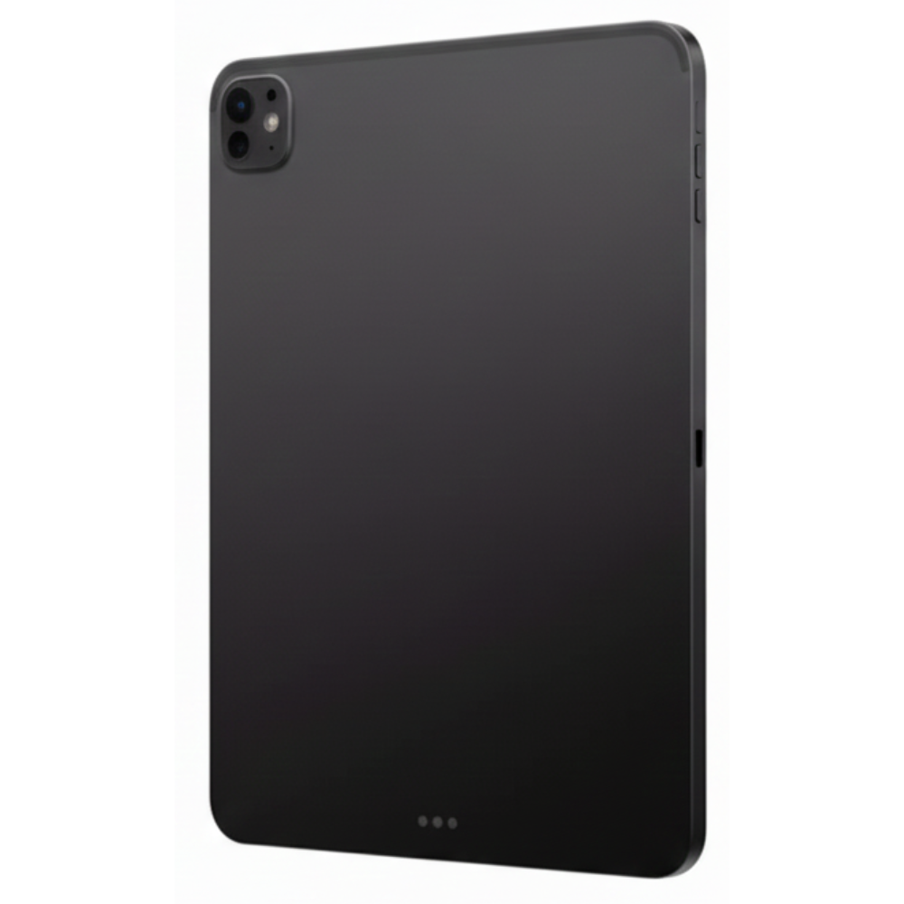 Refurbished 13-inch iPad Pro Space Black 256 GB — front/back split image with clean finish