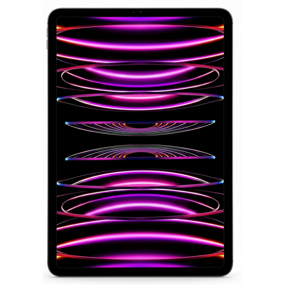 Refurbished Space Gray iPad Pro 9.7″ 32 GB – front/back split view with clean finish