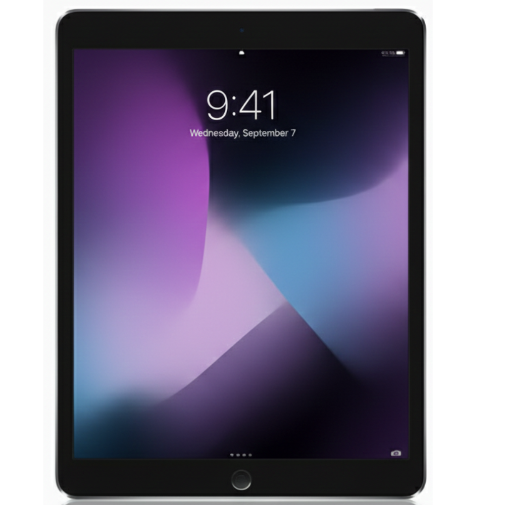 Refurbished unlocked iPad Pro 9.7″ 32 GB Space Gray – front-facing view