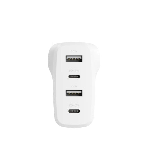 Cygnett PowerPlus 45W Multi-Port Wall Charger – White - Pristine Refurbished - (Au Version) Cygnett