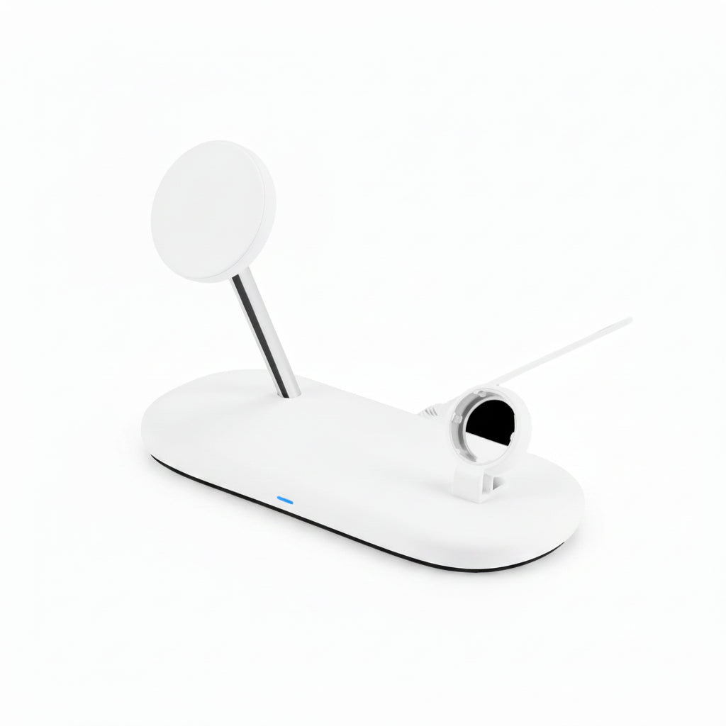 Sprout Qi2 Magnetic 3-in-1 Wireless Charger - White - Fast Charging Stand for iPhone, Apple Watch - AirPods - Excellent - Refurbished