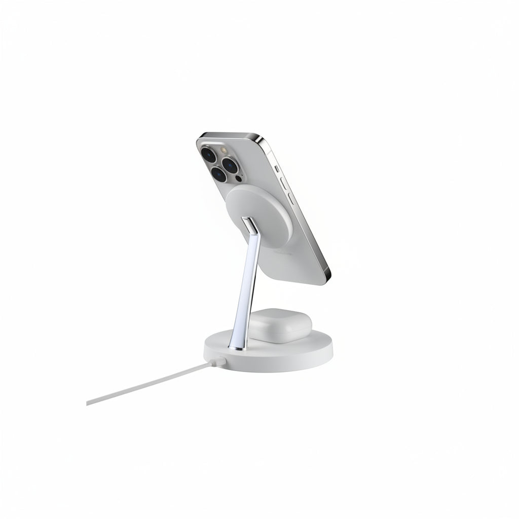 Sprout Elite Series Magnetic 2-in-1 Wireless Charging Stand for iPhone – Gray - MagSafe Compatible Charger Sprout