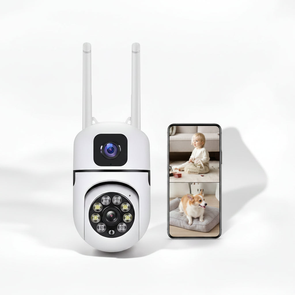 V380 Dual Antenna 2MP/4MP HD Wireless Security Camera - Dual Lens - Pristine - Refurbished V380