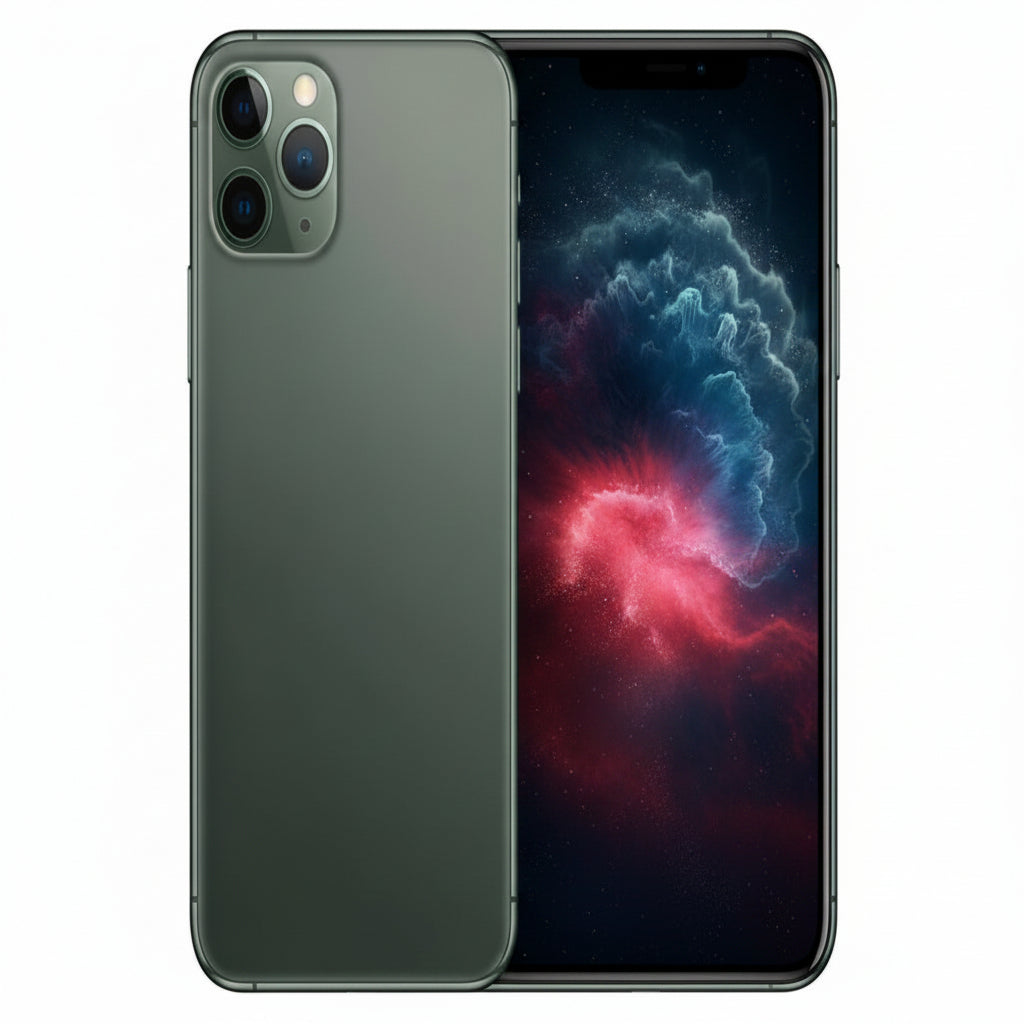 Apple iPhone 11 Pro Max - 64GB, 256GB, 512GB - Midnight Green, Space Gray, Silver, Gold - Acceptable - Refurbished (Copy) Apple
