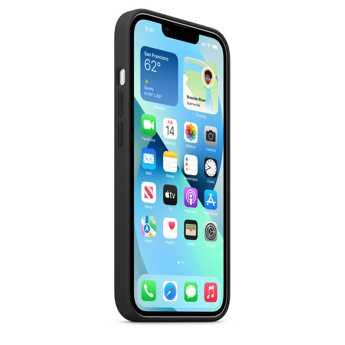 iPhone 13 Mini Silicone Case MagSafe Midnight 