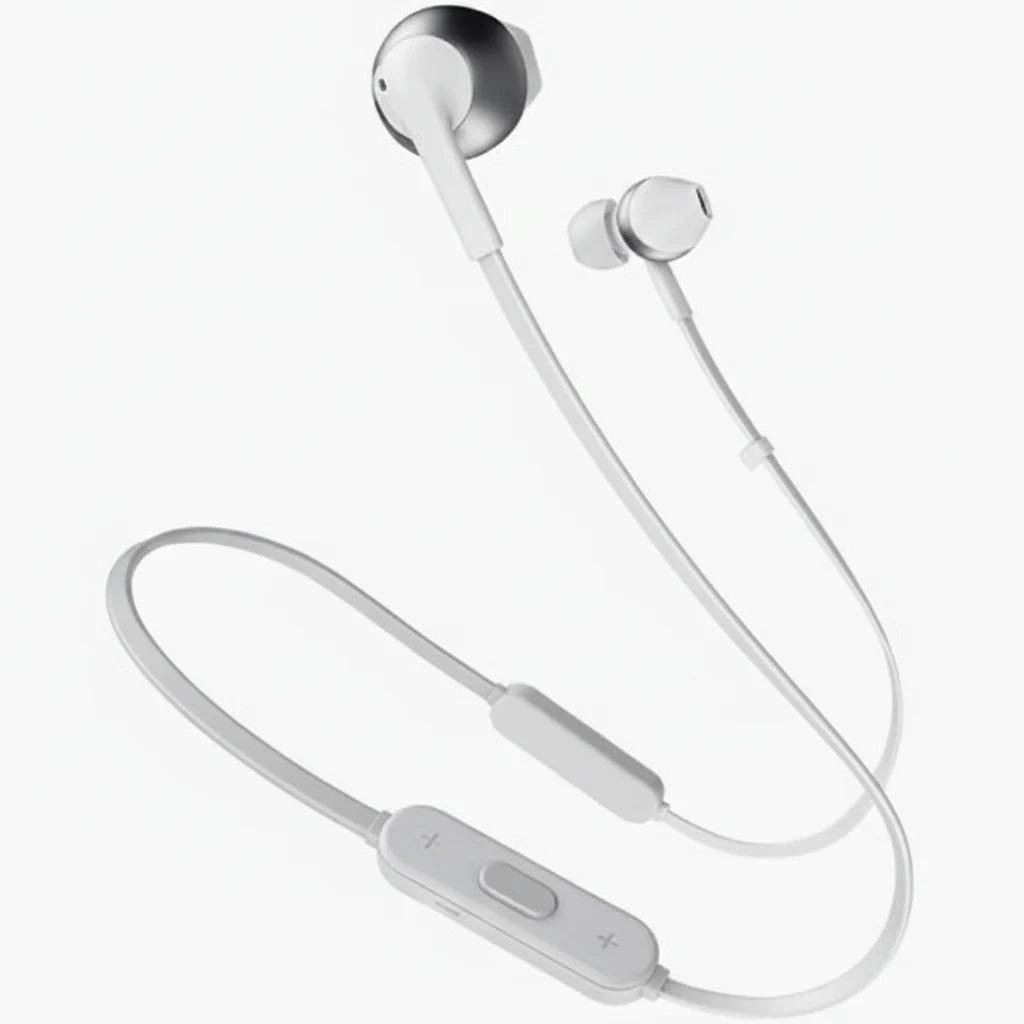JBL Tune 205 Wired Earphones - Black, Gold, Rose Gold, Silver - Silver