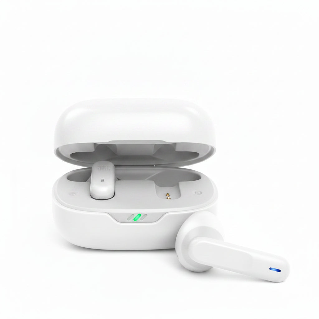 JBL Wave Flex True Wireless Earbuds - Black, White, Blue, Pink - White