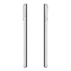 Motorola E32 misty silver angled on white background