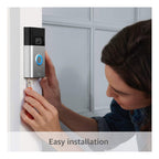 Ring Video Doorbell 2nd Gen – Wireless Doorbell Camera with Head-to-Toe View, HD Video - Pristine - Refurbished Ring