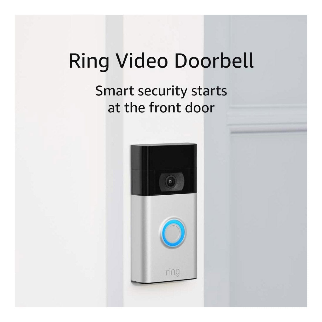 Ring Video Doorbell 2nd Gen – DIY Wireless Doorbell Camera with Head-to-Toe View, HD Video, Built-in Battery- Satin Nickel - (AU Version)