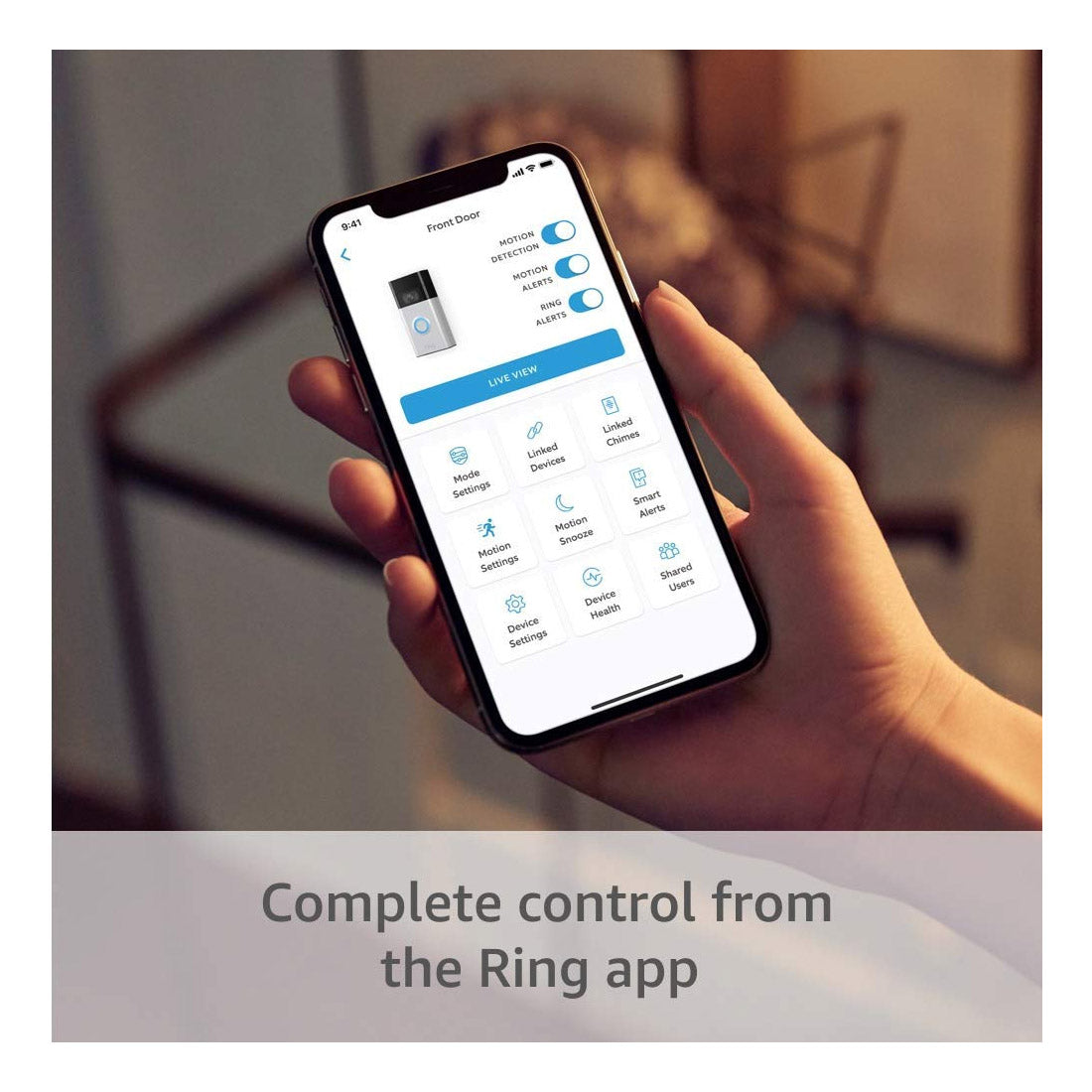 Ring Battery Video Doorbell – DIY Wireless Doorbell Camera with Head-to-Toe View, HD Video, Built-in Battery- Satin Nickel - (AU Version) Ring