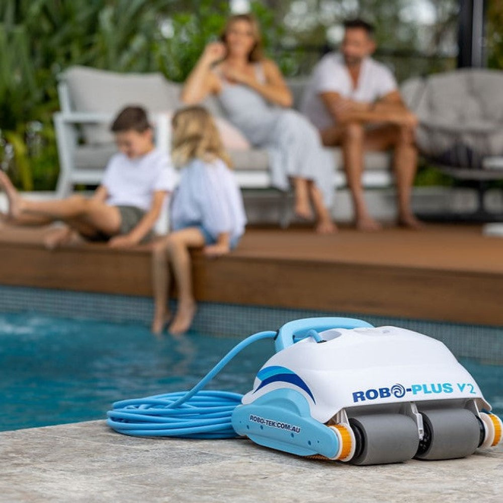 Robo Plus V2 Robotic Pool Cleaner - Powerful, Automatic & Efficient Pool Cleaning