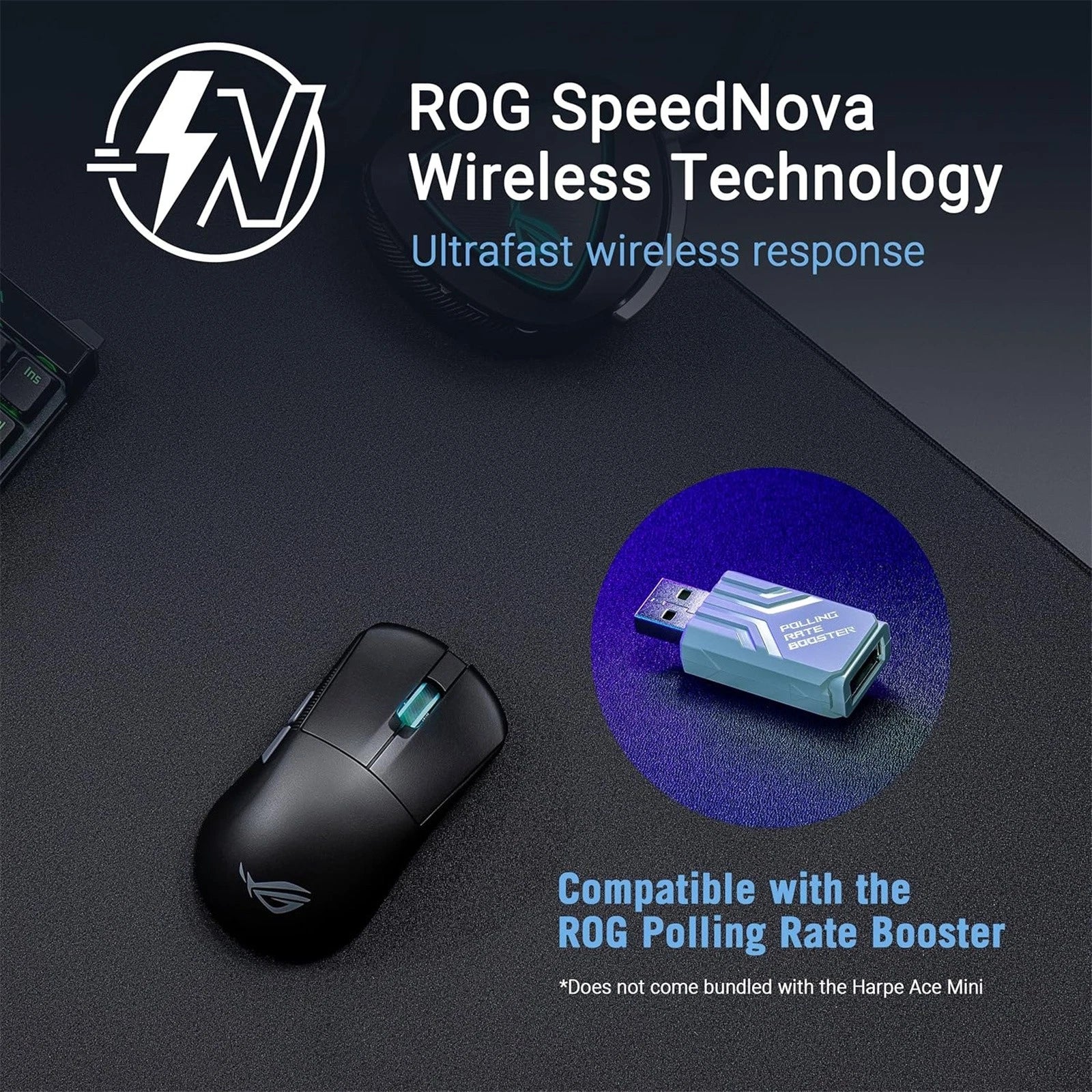 ASUS ROG Harpe Ace Mini Wireless Gaming Mouse - Black