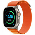 Apple Watch Ultra 49mm Titanium Case with Orange Alpine Loop (M) With 100% Battery - Pristine - Refurbished Apple