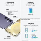 Samsung Galaxy S24+ Plus, 256GB, 512GB, Onyx Black, Marble Grey, Cobalt Violet, Amber Yellow SAMSUNG