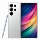 Front view of Samsung Galaxy S25 Ultra 5G 12GB/512GB in Titanium showing the large 6.9-inch display and slim bezels.