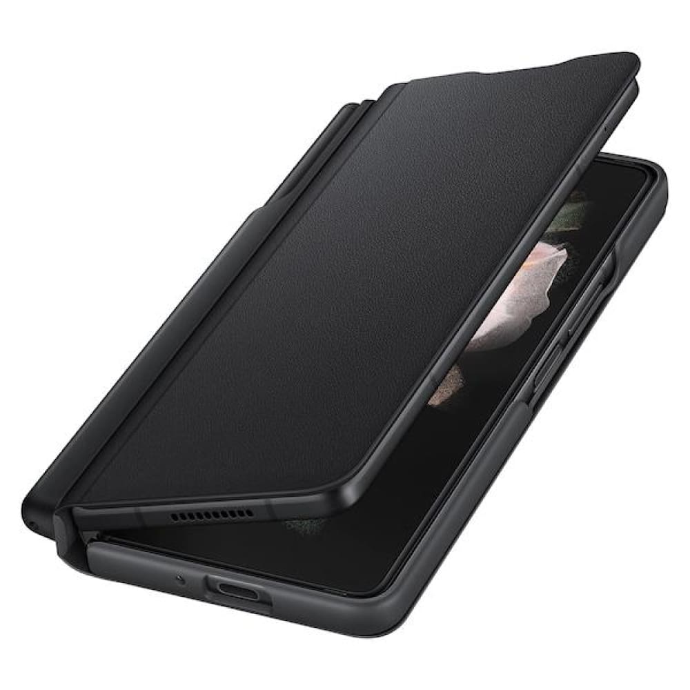 Samsung Galaxy Z Fold3 5G Flip Cover With S Pen - Black (Copy) Samsung
