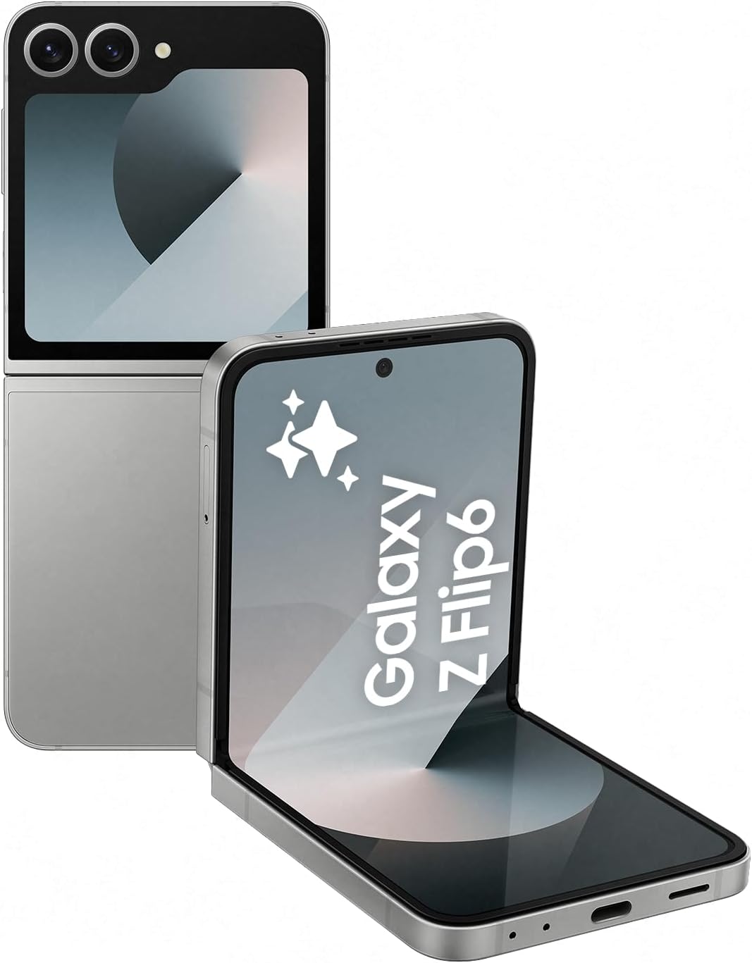 Samsung Galaxy Z Flip6 – 12GB RAM, 256GB Storage - Silver Shadow - (AU Version) - Excellent Refurbished SAMSUNG