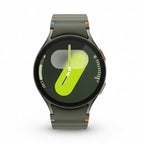 Samsung Galaxy Watch 7 44mm Green back view highlighting BioActive Sensor and charging contacts

