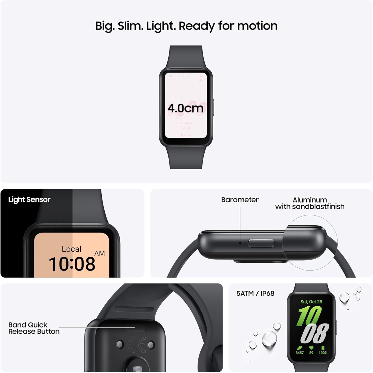 Galaxy Fit3 fitness tracker paired with Android phone via Galaxy Wearable app

