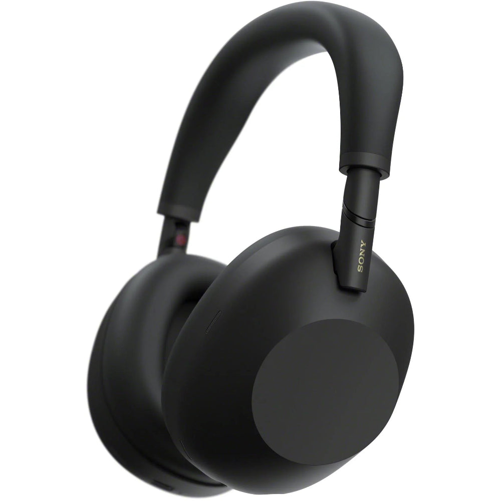 Front view of Sony WH-1000XM6 Premium Noise Cancelling Over-Ear Headphones in Black on a white background, showing both earcups and headband.
