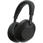 Front view of Sony WH-1000XM6 Premium Noise Cancelling Over-Ear Headphones in Black on a white background, showing both earcups and headband.