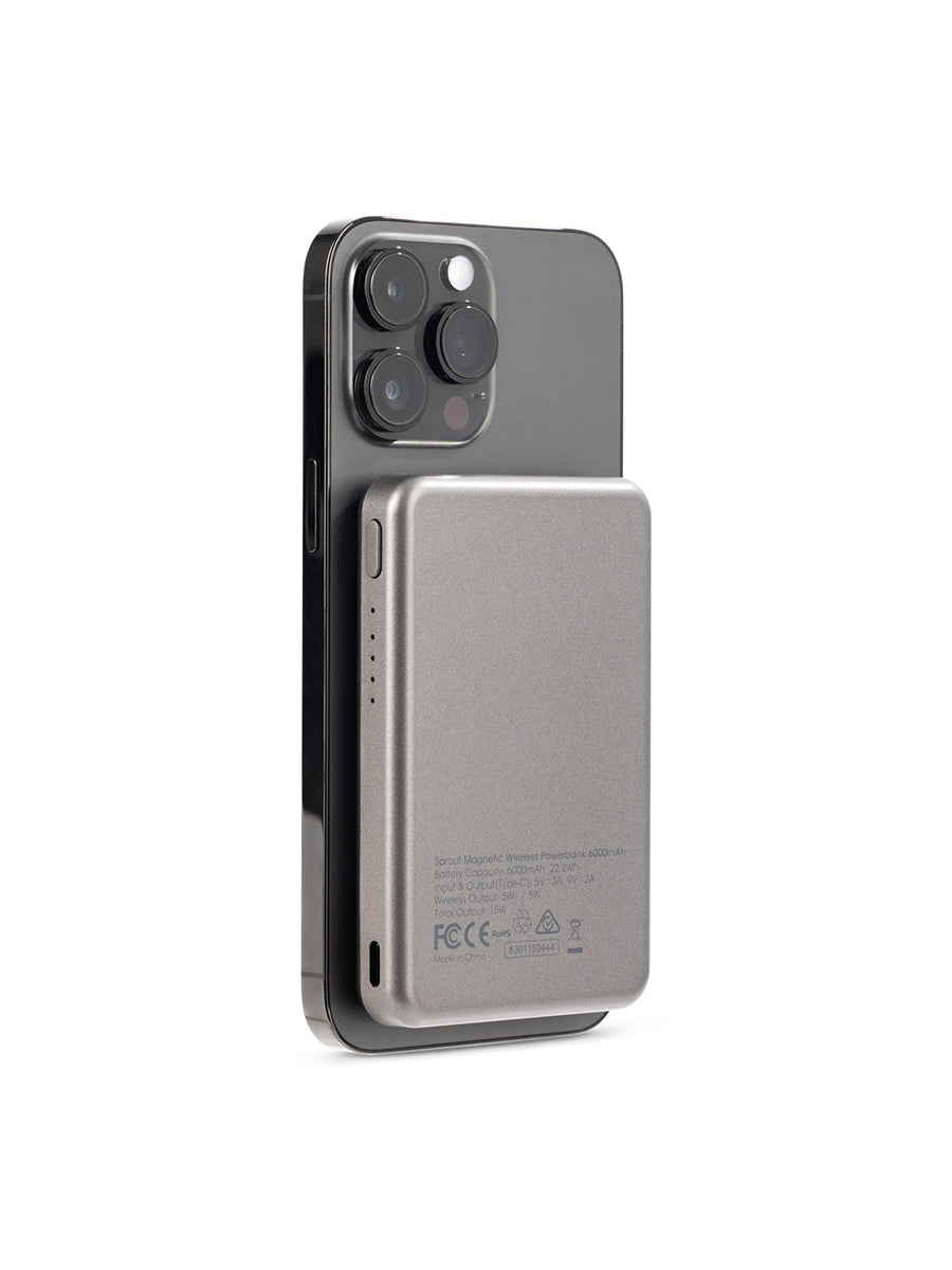 Sprout Magnetic Wireless Powerbank 6000mAh – Black - (AU Version) Box Damage