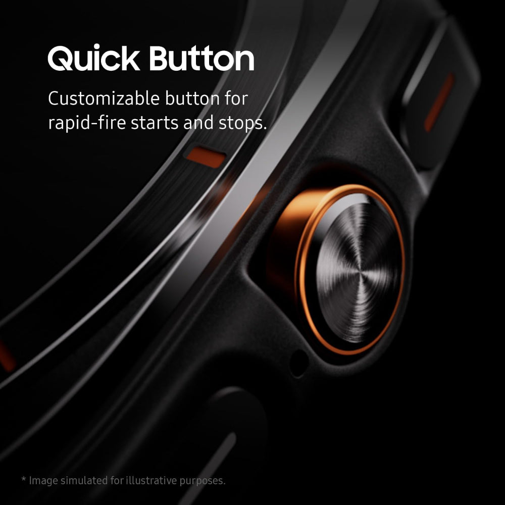 Samsung Galaxy Watch Ultra L705 on wireless charger puck showing charging animation on AMOLED display.