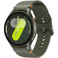 Galaxy Watch7 44mm Green showing notification panel with messages and call alerts

