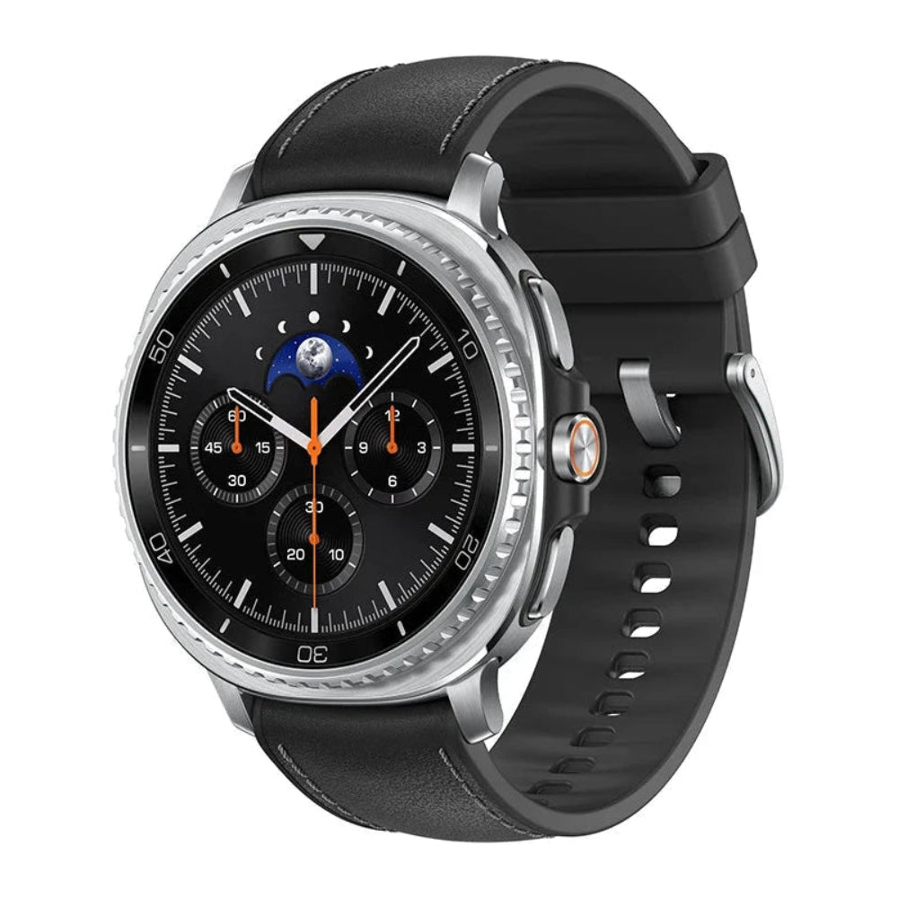 Galaxy Watch8 Classic 46mm Black showing stress monitoring and breathing exercise screen

