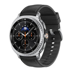 Galaxy Watch8 Classic 46mm Black showing stress monitoring and breathing exercise screen

