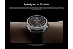 Samsung Galaxy Watch8 Classic 46mm Black on wrist holding coffee cup in everyday lifestyle scene