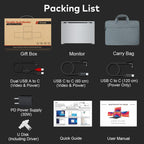 Marketing banner image of Trion 14" FHD Portable Quad Monitor highlighting “One‑Cable Triple Display” tagline.