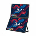 TRION-FOLDABLE MONITOR 15.6" used for presentation mode with slides on one panel and speaker notes on the other


