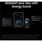 Samsung Galaxy Watch7 44mm LTE Green band and clasp close-up showing texture and stitching detail